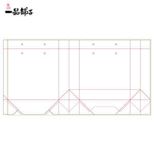 手提纸袋包装刀线绘制 白卡袋刀线 各类袋子刀模图展开设计 打样