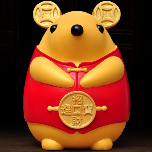 招财进宝摆件瓷器可爱装饰品生肖属鼠1人付款39