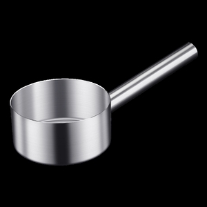 不锈钢汤勺短柄勺子水勺厨房水瓢商用加厚平底粥勺水漂大号舀水勺