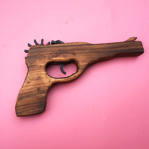 怀旧玩具木头手枪 小兵张嘎手枪木制男孩木头枪小木枪嘎子枪3-6岁