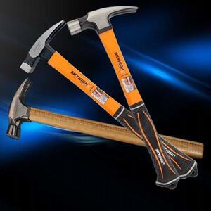 奥新工具澳新羊角锤木工锤子竹柄直角锤头橡胶柄方头拔钉锤防滑锤