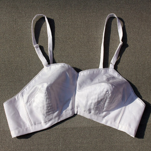 妈妈中老年老人上海古今全棉布文胸后扣边扣前扣背心式无钢圈胸罩