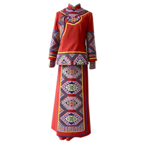 西兰卡普土家族手工织锦秀禾服高档婚庆礼服中国风服装长袖