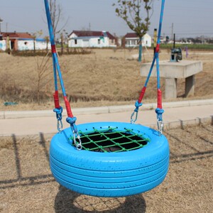 轮胎秋千幼儿园室内户外游乐加粗安全绳秋千 户外拓展农家乐用品