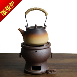 潮州烧炭炉手工红泥小火炉陶土风炉复古烹茶便携木碳炉功夫煮茶炉