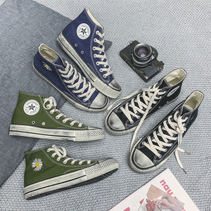权志龙小雏菊联名匡威star男鞋爆改1970s经典款高帮帆布潮鞋春季