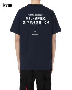 4色潮男春夏izzue army休闲简约印花短袖t恤 大头妹it国代1138s1g