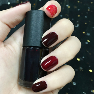 【免烤微胶指甲油】超显白车厘子暗深酒红色自然干美甲持久防水女