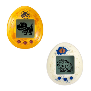 日本万代侏罗纪世界恐龙拓麻歌子蛋壳色琥珀色电子宠物机儿童玩具