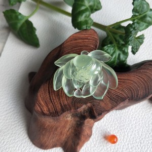 岫玉180湖水绿荷花吊坠挂件玉佩项链莲毛衣坠项圈新品立体雕刻女a