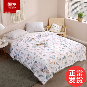 恒发家纺印花丝柔夏被空调被薄款夏季被子春秋单双人夏凉被可机洗