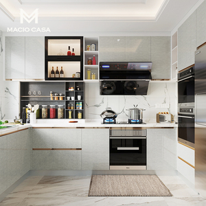 玛格橱柜定制整体厨房柜子灶台柜多功能石英石台面l型厨柜定制