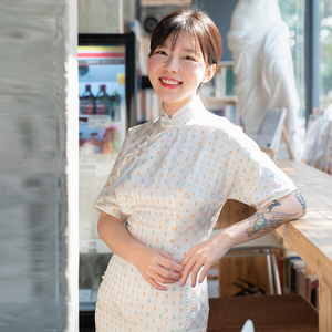 王逆天原创旗袍|限量款 夏季新全真丝古法手工大襟长款少女旗袍