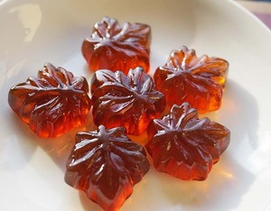 加拿大特产上课可以吃的枫叶糖纯枫糖浆 硬糖糖盒120克*2袋