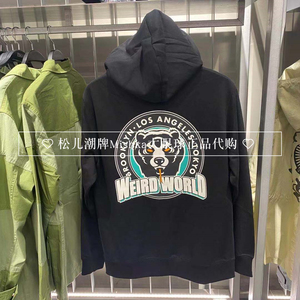 mishkanyc潮牌大眼球熊头印花连帽卫衣上衣男女同款mss200461m99