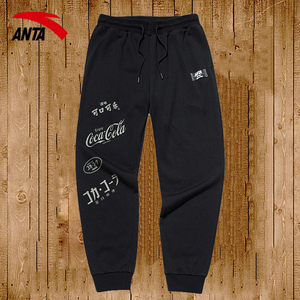 安踏运动裤男长裤2022新款冬季可口可乐休闲裤官网官方旗舰束脚裤