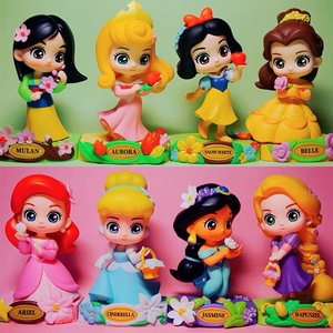 正版迪士尼公主盲盒经典花园梦系列女孩娃娃玩具手办公仔玩偶摆件