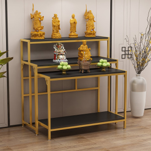 佛龛佛柜三圣供奉台二层佛台财神像供台立柜神龛家用简约现代架子