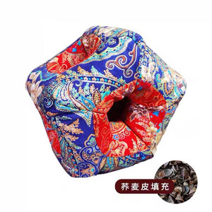 六孔玲珑枕花布五角荞麦枕不压耳朵多孔枕头助眠护颈枕纯棉午睡枕