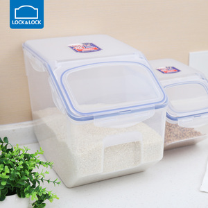 乐扣乐扣 塑料米桶保鲜盒家用透明食品收纳盒大号容量 12L HPL510