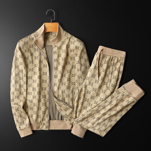 2020秋冬季新款古奇古驰酷奇印花套装男休闲运动卫衣长裤两件套潮