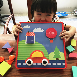 儿童益智力玩具拼图1-2-3周岁宝宝蘑菇钉组合拼插板玩具儿童礼物