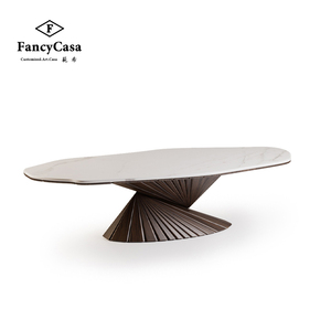 意式极简天然奢石餐桌意大利品牌创意设计别墅豪宅大理石实木餐桌