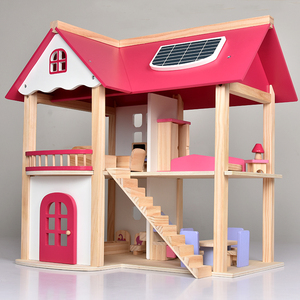 公主房子玩具屋过家家别墅女孩儿童迷你仿真娃娃屋木制家具套装