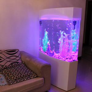 00arowanahome旗舰店天猫智能鱼缸水族箱 双弧形亚克力生态免换水