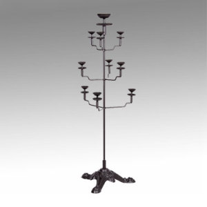 千艺坊铁艺落地烛台仿古蜡烛台复古中国风烛台油灯民宿摆件禅意中