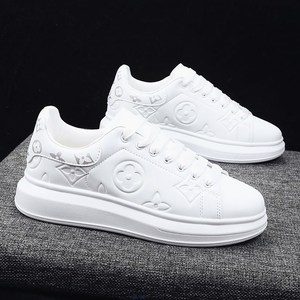 香港潮牌同款supreme小白鞋男鞋内增高厚底休闲运动韩版白色板鞋