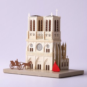 漫拼巴黎圣母院纸雕手工创意diy 3d拼装建筑模型创意礼品装饰品