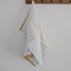 yu订 日本 素朴 亚麻 条纹 餐布餐垫 便当布 盖布多用途