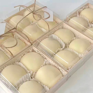 雪媚娘包装盒4粒木盒商用一次性甜品打包盒4寸奶盖蛋糕盒小贝泡芙