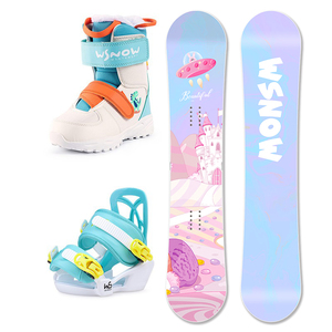 单板儿童滑雪板套装全套  滑雪鞋 固定器 单板套装儿童少年单板