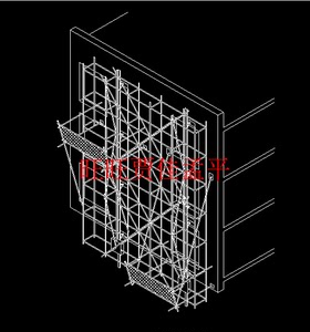 外墙导轨式外爬架cad图纸建筑设计dwg图纸