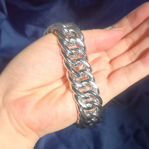 原创设计流行款pt950白金包999纯银铂金男士马鞭手链送男女不掉色