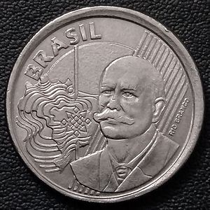 巴西2010年50分不锈钢币,23mm,三幺幺外国硬币收藏;美洲钱币