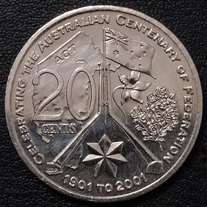 00岑淑冰淘宝澳大利亚 australia 20分 旧币硬币28.