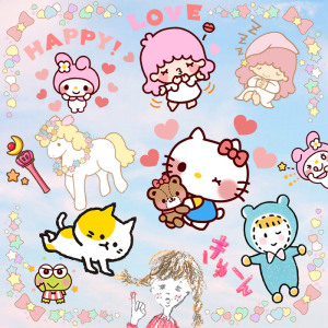 52号卡通贴纸line可爱q版漫画表情png免抠手帐贴图ps设计素材