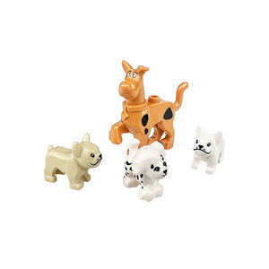 小颗粒积木玩具零配件 小动物 29602 法斗犬哈士奇 斑点狗 宠物