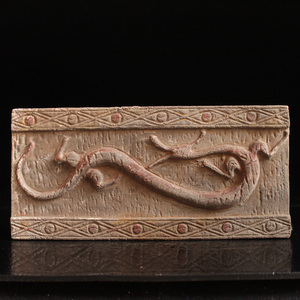 仿古汉代画像砖龙纹壁画汉砖古砖陶摆件拓片素材秦砖汉瓦古建装饰