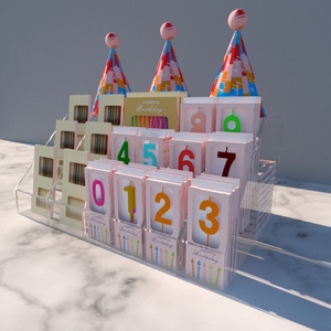 生日蛋糕蜡烛展示架存放柜高透明亚克力定制盒子置物架烘焙甜品店
