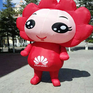 充气华为手机卡通人气模服装定制行走oppo手机店vivo卡通小米拱门