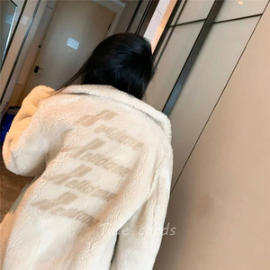 韩国正品welldone we11done外套羊羔毛两面一体毛绒皮草大衣代购