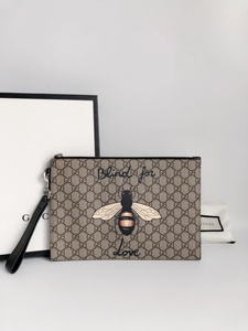 【99新】gucci/古驰 男士蜜蜂印花 手拿包 奢之星优品