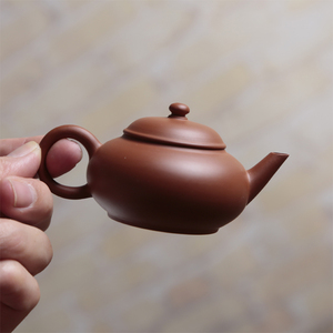 00zsc7014淘宝林卫东摹古水平壶 纯手工潮州手拉壶 鸡蛋黄朱泥茶壶