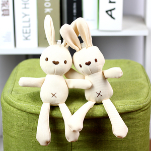 玉米兔子毛绒玩具兔兔公仔小号玉米格子兔服装挂件包包配饰礼物品