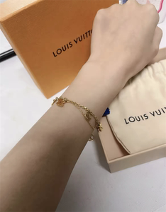 正品代购lv路易威登手链女士金色blooming monogram小花卉镀金礼