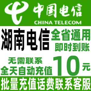 湖南电信10元快充值卡手机缴费批量交电话费中国长沙岳阳常德湘潭